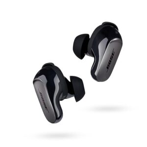 Bose New QuietComfort Ultra Wireless Noise Cancelling Earbuds, Bluetooth Earbuds with Spatial Audio and World-Class Noise Cancellation, Black