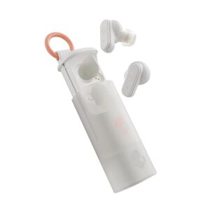 Skullcandy Dime Evo True Wireless Earbuds – 36Hr Battery, Rapid Charge, Preset EQ Modes (Music/Bass/Podcast), Multipoint Pairing, Stay-Aware Mode, IPX4 Water Resistant (Bone/Orange)