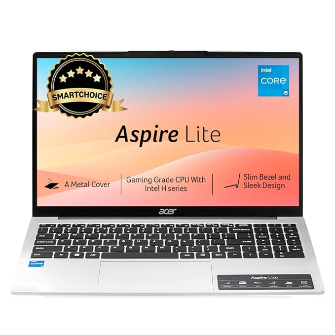 Acer[SmartChoice Aspire Lite 12thGen Intel Core i5-12450H Premium Laptop(Win11Home/16GB RAM/512GB SSD/IntelUHD Graphics/MSO)AL15-52H, 39.62cm(15.6
