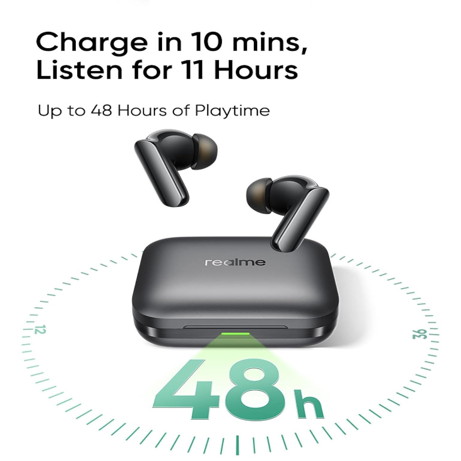 realme Buds Air 7 Pro with Ai Live Translation,11mm+6mm Dual-dac Driver,48 Hrs Playtime,53 dB ANC,LHDC,45Ms Low Latency,360° Spatial Audio,IP55 Dust & Water Resistant,BT 5.4(Glory Beige) - Image 6