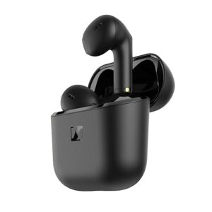 Sennheiser ACCENTUM Open True Wireless Earbuds-Smart Touch Controls, Lightweight & Breathable Design, Upto 28H Battery, Quick Charging, Multipoint Connectivity (8 Devices),IPX4 Splash Resistance-Black