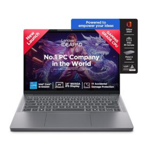 Lenovo IdeaPad Slim 3 13th Gen Intel Core i5-13420H 14 inch (36.8cm) WUXGA IPS Laptop (16GB RAM/512GB SSD/Windows 11/Office Home 2024/Backlit Keyboard/1Yr ADP Free/Grey/1.4Kg), 83K00034IN