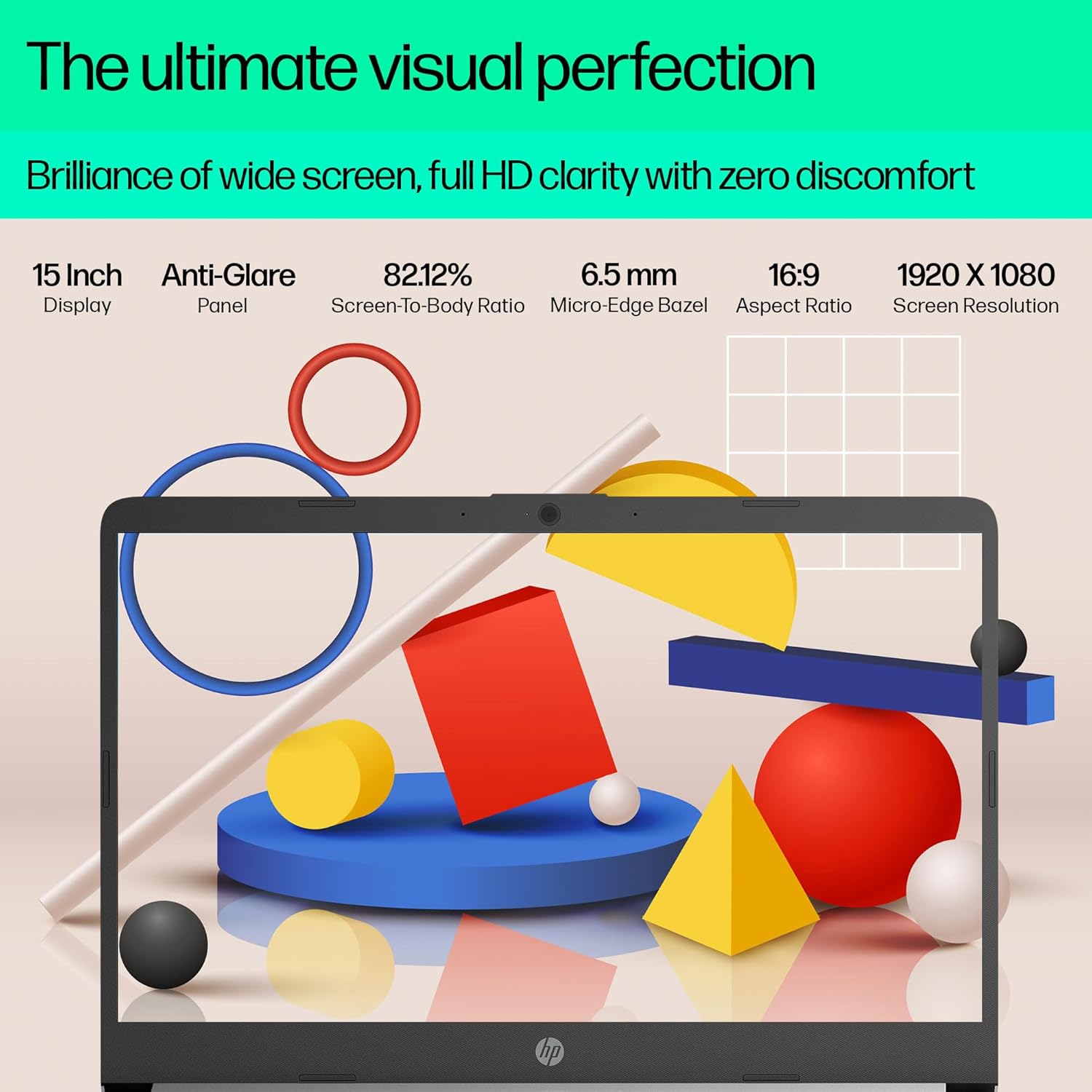 HP 15s, 12th Gen Intel Core i5 16GB RAM/512GB SSD 15.6-inch(39.6 cm) Micro-Edge Anti-Glare FHD Laptop/Win 11/Intel Iris Xe Graphics/Dual Speakers/Alexa/Backlit KB/MSO/Fast Charge, 15s- fq5112TU - Image 2