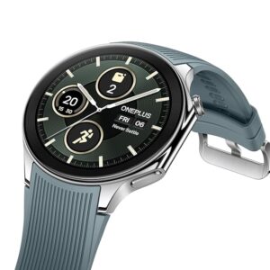 OnePlus Watch 2 with Wear OS 4,Snapdragon W5 Chipset,Upto 100hrs battery life,1.43’’ AMOLED Display,Stainless Steel & Sapphire Crystal build,Dual Frequency GPS,5 ATM, IP68 & BT Calling (Radiant Steel)