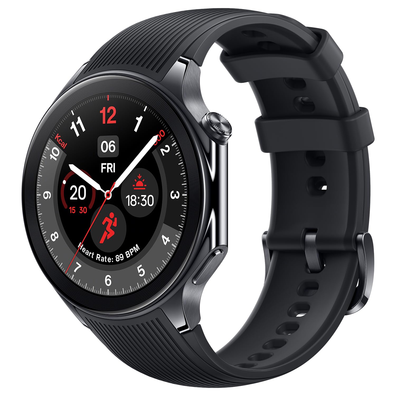 OnePlus Watch 2 with Wear OS4,Snapdragon W5 Chipset,Upto 100 hrs Battery Life,1.43’’ AMOLED Display,Stainless Steel & Sapphire Crystal Build,Dual Frequency GPS,IP68 & Bluetooth Calling (Black Steel) - Image 5