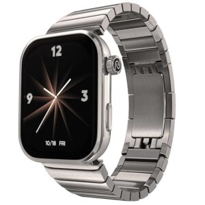 Noise Pro 6 Max Smart Watch:Intelligent AI, Endless AI Watch Faces, AI Companion, 1.96” AMOLED, Stainless Steel Build, Built-in GPS, 5 ATM, EN2 Processor, for iOS & Android(Pure Titanium)