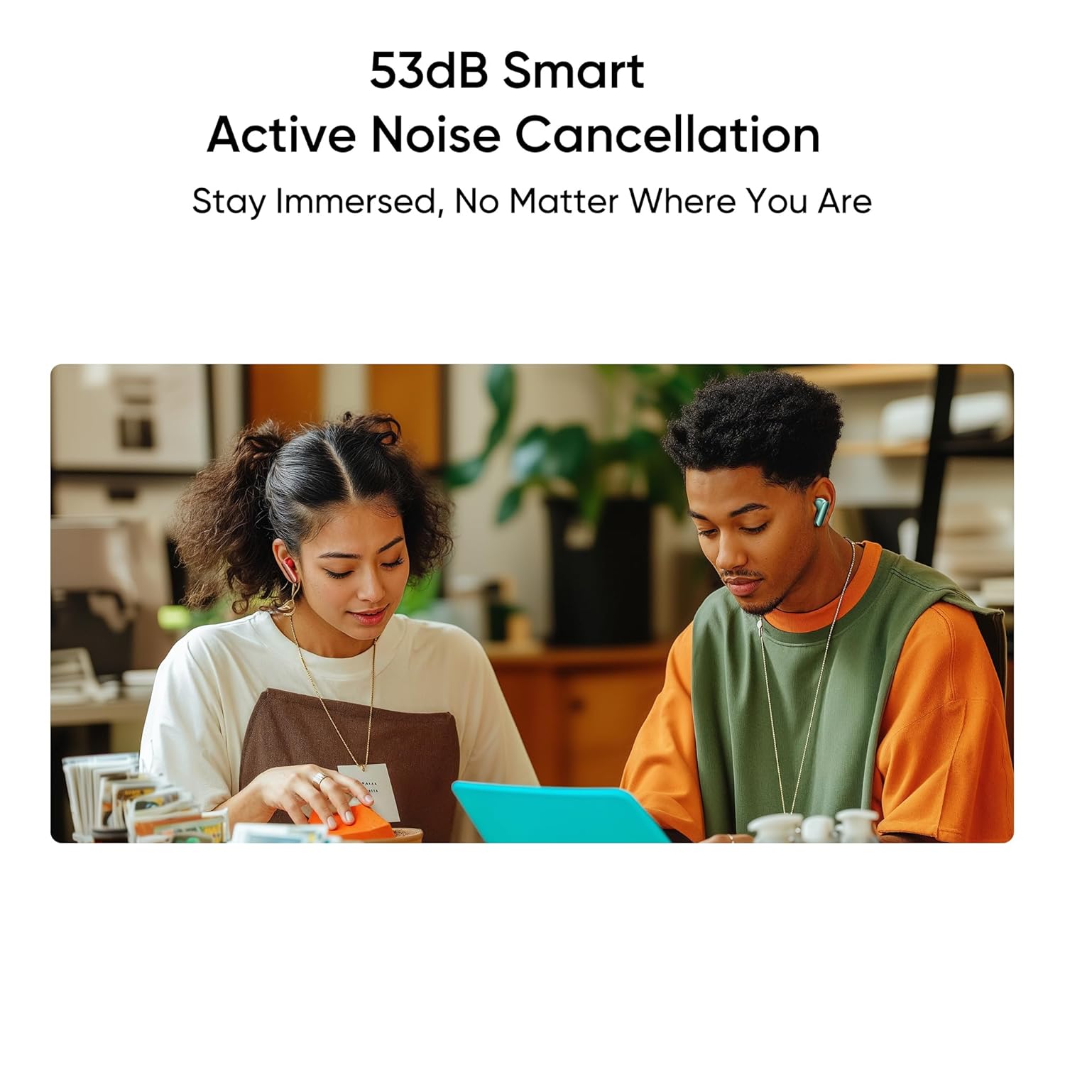 realme Buds Air 7 Pro with Ai Live Translation,11mm+6mm Dual-dac Driver,48 Hrs Playtime,53 dB ANC,LHDC,45Ms Low Latency,360° Spatial Audio,IP55 Dust & Water Resistant,BT 5.4 (Racing Green) - Image 6