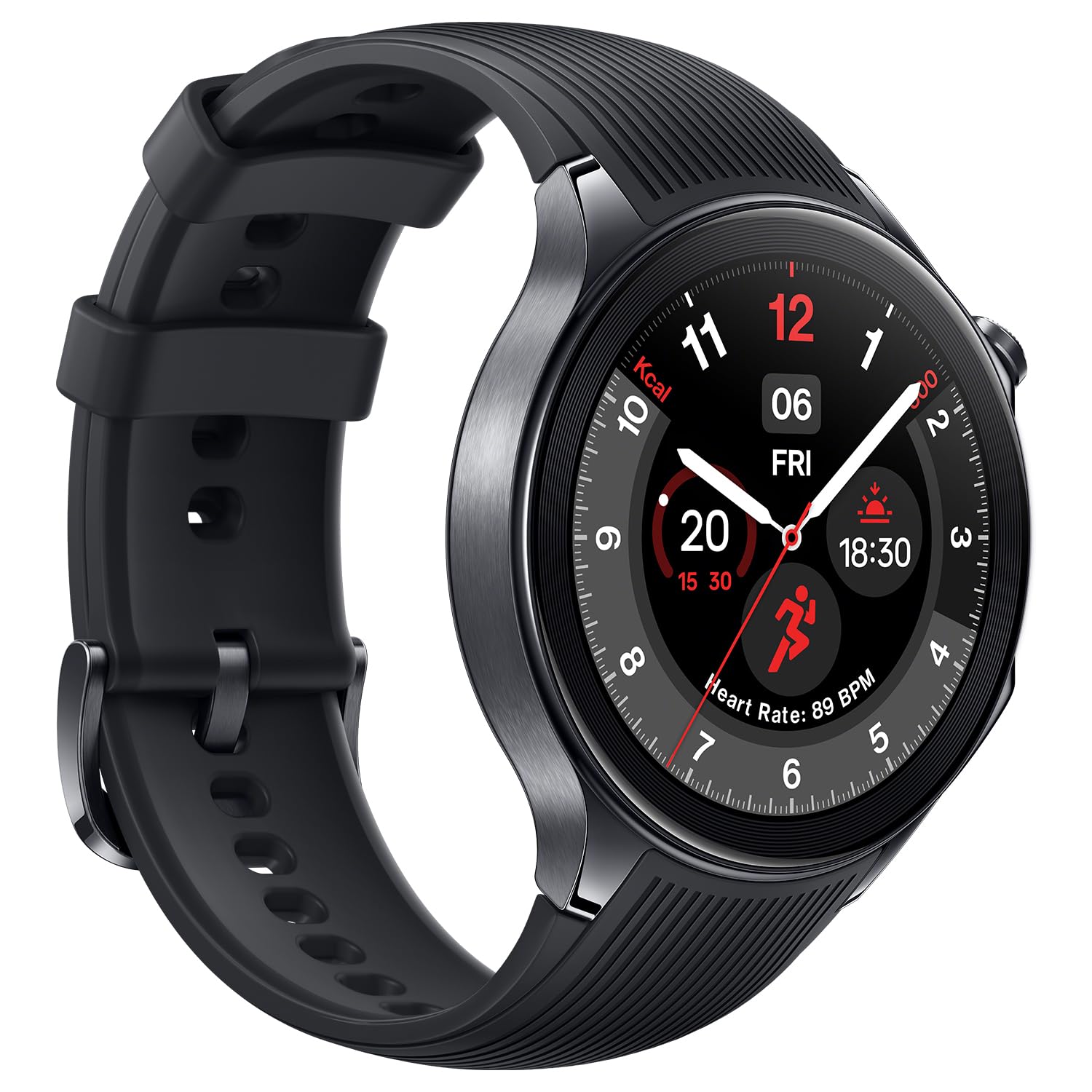 OnePlus Watch 2 with Wear OS4,Snapdragon W5 Chipset,Upto 100 hrs Battery Life,1.43’’ AMOLED Display,Stainless Steel & Sapphire Crystal Build,Dual Frequency GPS,IP68 & Bluetooth Calling (Black Steel) - Image 4
