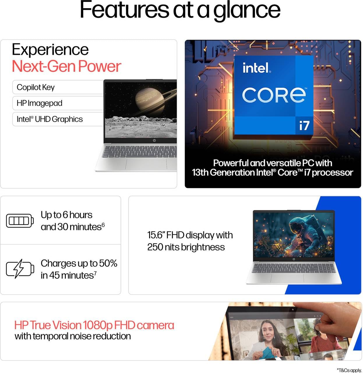 HP 15, Intel Ci7-13620H 13th Gen Laptop (16GB DDR4, 512GB SSD) Anti-Glare, Micro-Edge, 15.6''/39.6cm, FHD, Win11, M365 Basic(1yr), Office Home24, Silver,1.65kg, FHD Camera W P. Shutter, Backlit - Image 4