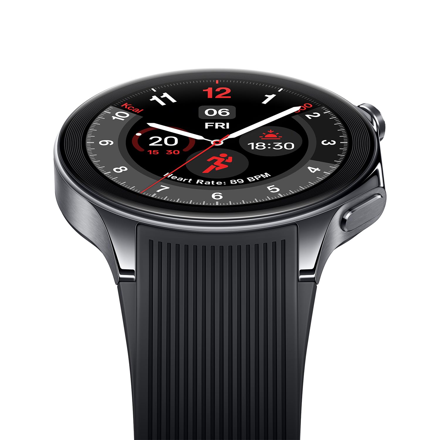 OnePlus Watch 2 with Wear OS4,Snapdragon W5 Chipset,Upto 100 hrs Battery Life,1.43’’ AMOLED Display,Stainless Steel & Sapphire Crystal Build,Dual Frequency GPS,IP68 & Bluetooth Calling (Black Steel) - Image 6