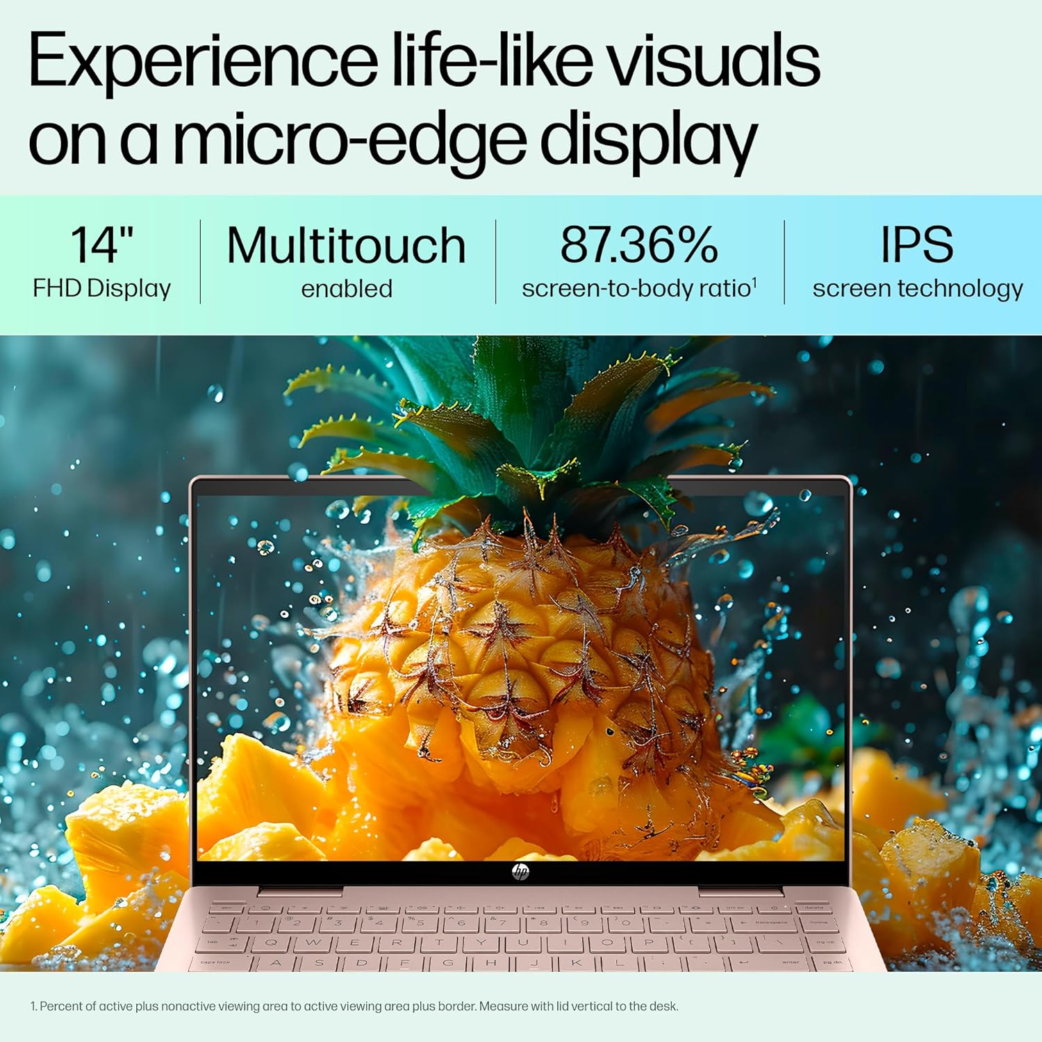 HP Pavilion x360, 13th Gen Intel Core i7-1355U (16GB DDR4, 512GB SSD) FHD, IPS, 14''/35.6cm, Touchscreen 2-in-1, Win 11, M365 Basic(1yr)* Office 24, Rose Gold, 1.5kg, ek1152TU, Backlit Laptop - Image 6