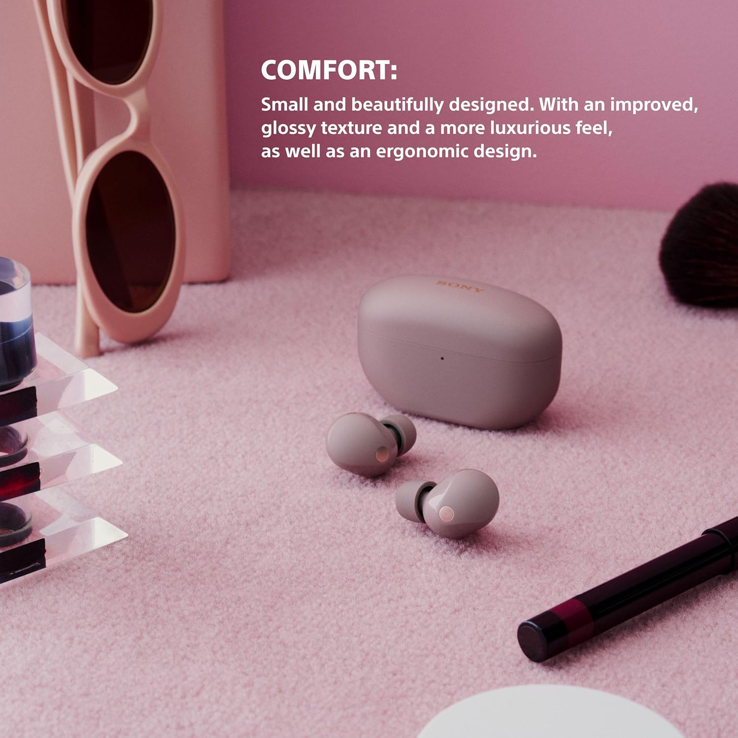 Sony WF-1000XM5 Best Active Noise Cancelling Wireless Bluetooth in Ear Earbuds with Mic, TWS, Up to 36 Hours Battery, 360 Reality Audio- Smoky Pink - Image 3