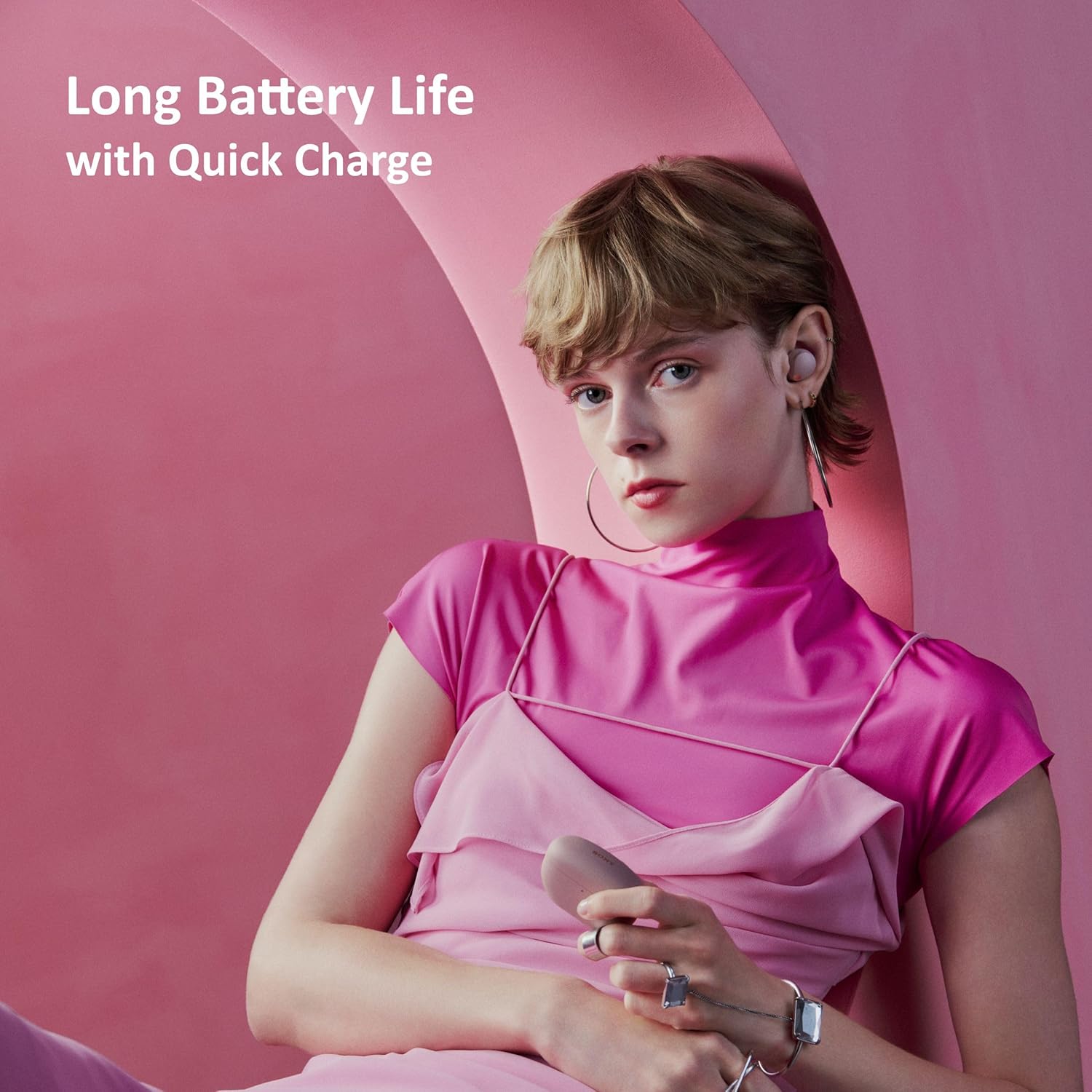 Sony WF-1000XM5 Best Active Noise Cancelling Wireless Bluetooth in Ear Earbuds with Mic, TWS, Up to 36 Hours Battery, 360 Reality Audio- Smoky Pink - Image 5